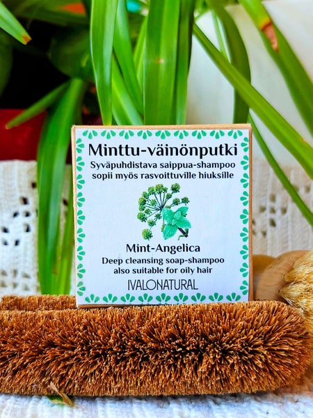 Minttu-v&auml;in&ouml;nputki 60g &ndash; rasvoittuville hiuksille - IVALO NATURAL