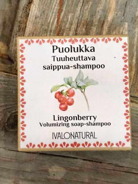 Puolukka 60g - tuuheuttava shampoo - IVALO NATURAL