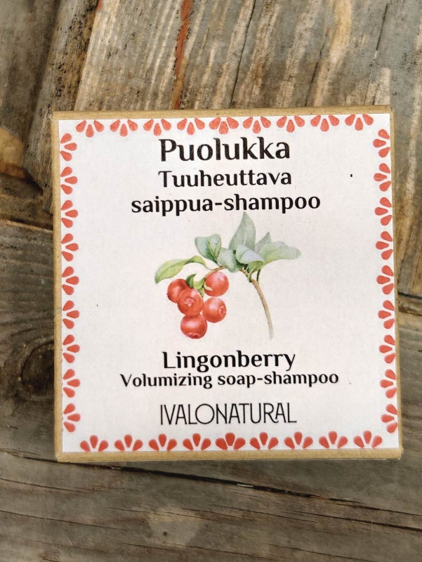 Puolukka 60g - tuuheuttava shampoo - IVALO NATURAL